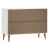 Mesita de noche MOLDE madera maciza de pino blanca 113x40x80