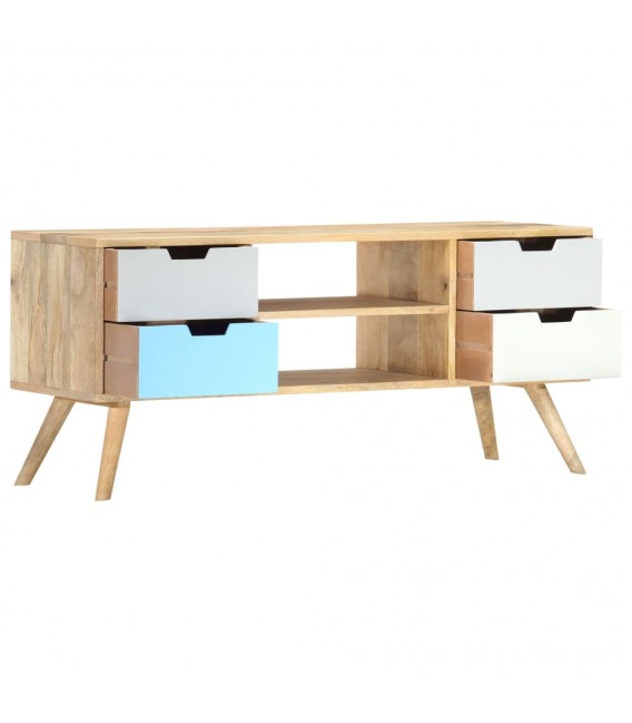Mueble para TV de madera maciza de mango tricolor bi