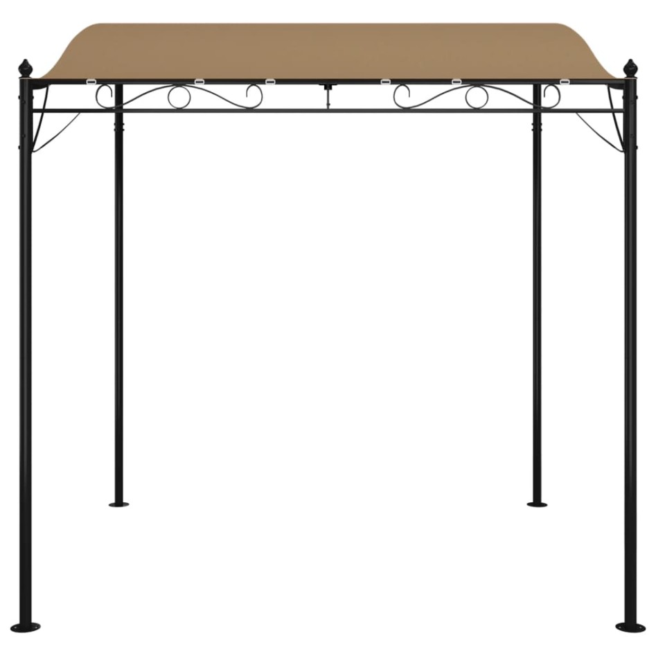 Toldo acero y tela gris taupe 2x2,3 m 180