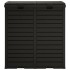 Cubo de basura de exterior polipropileno negro 78x41x86