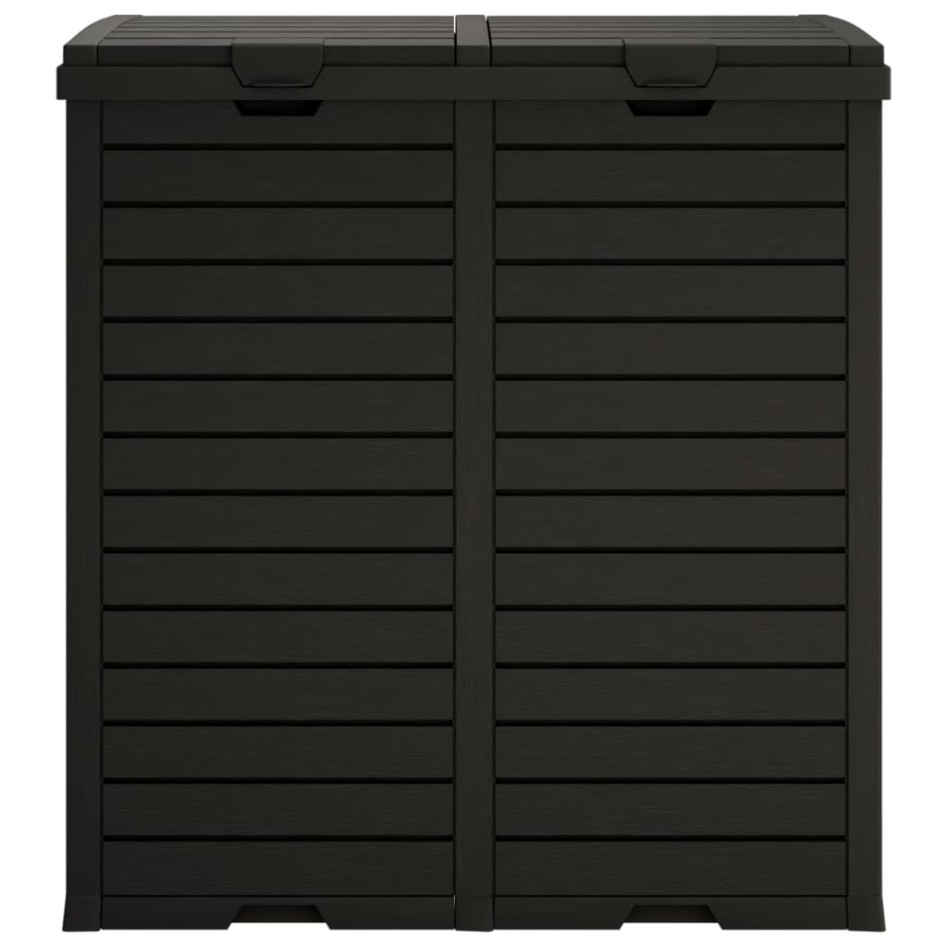 Cubo de basura de exterior polipropileno negro 78x41x86