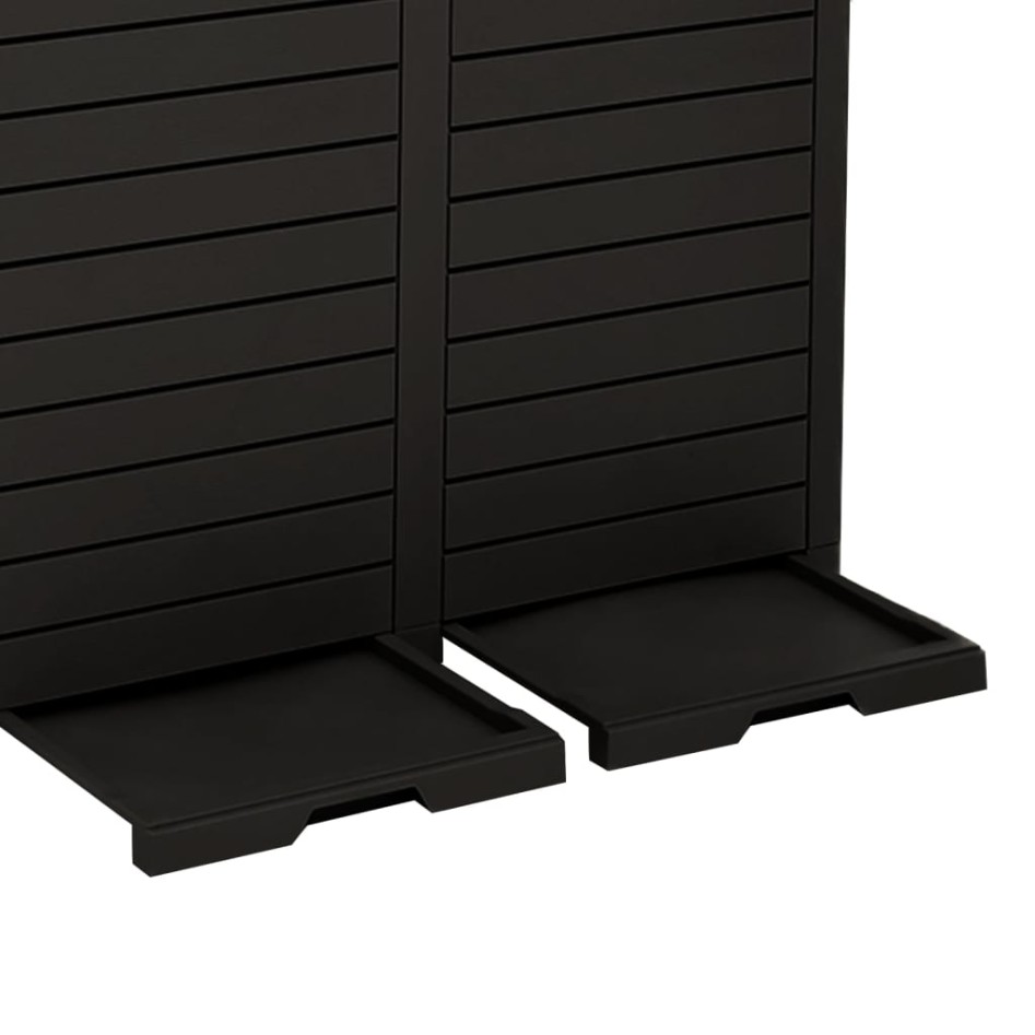 Cubo de basura de exterior polipropileno negro 78x41x86