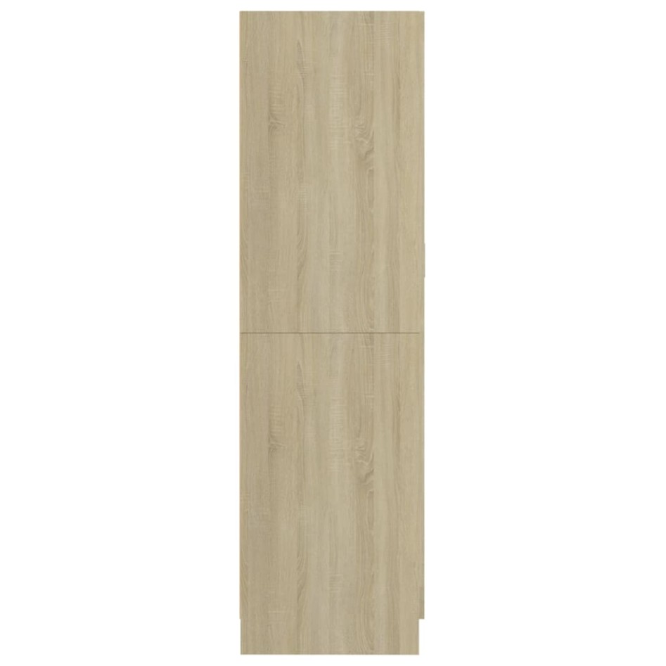 Armario de madera contrachapada color roble 82,5x51,5x180