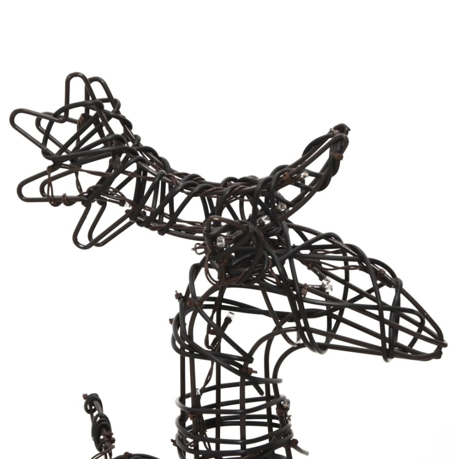 Renos de Navidad 4 unidades ratán 240 LEDs blanco