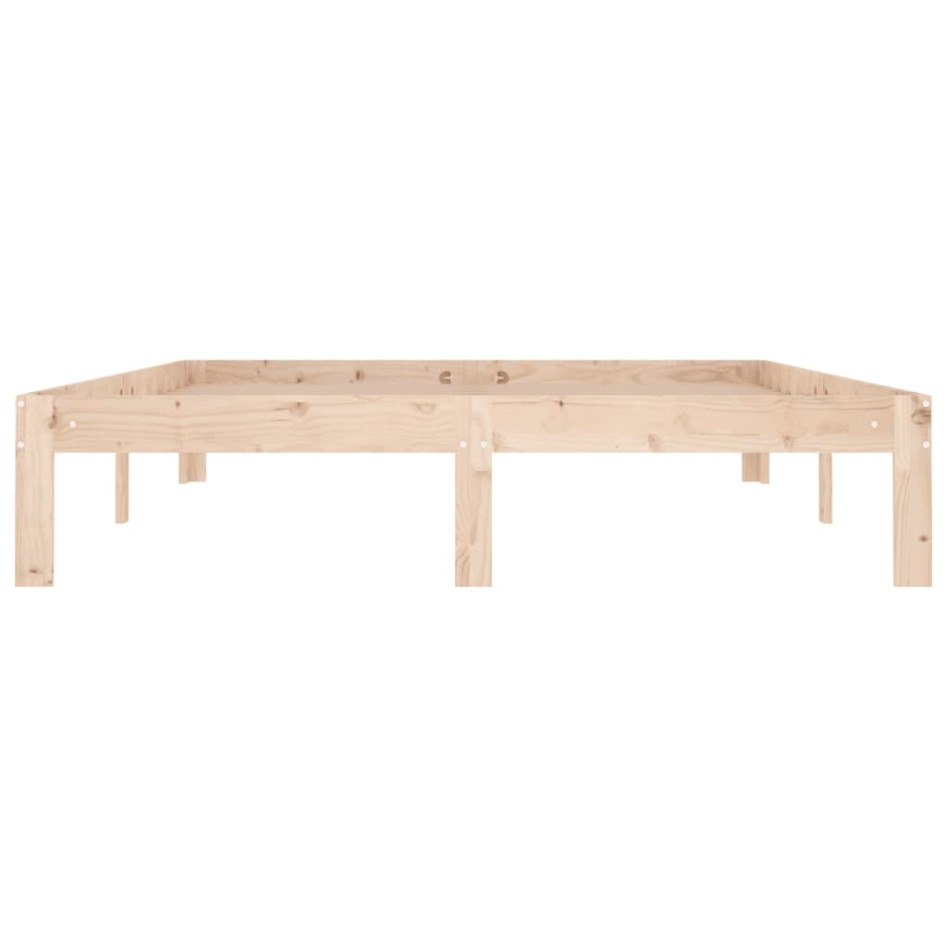 Estructura de cama de madera maciza de pino 140x190