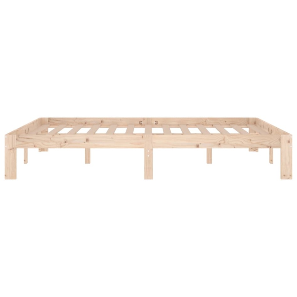 Estructura de cama de madera maciza de pino 140x190