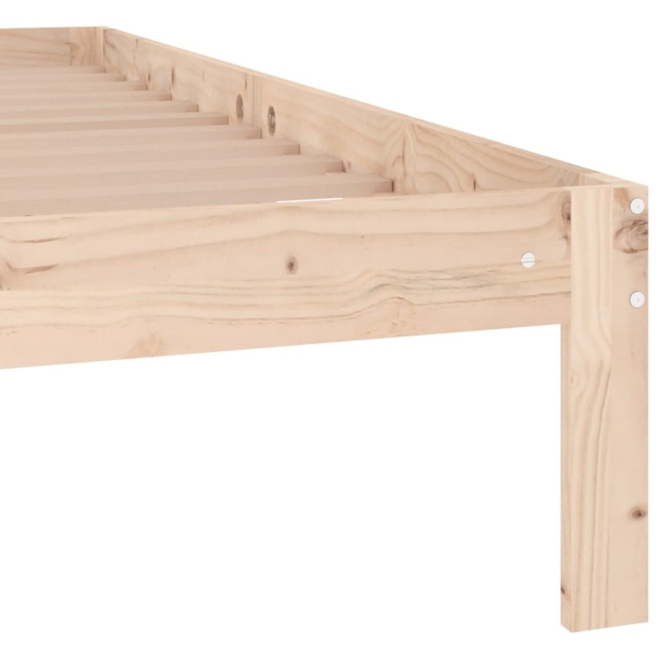 Estructura de cama de madera maciza de pino 140x190