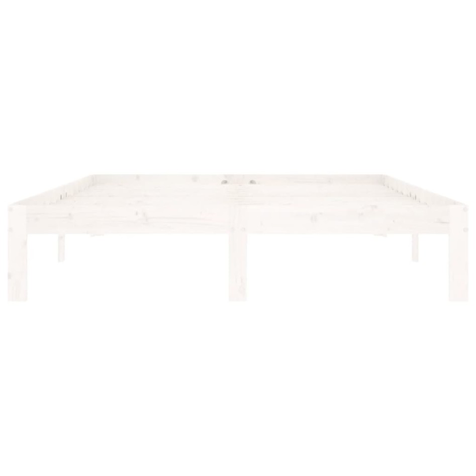 Estructura de cama madera maciza de pino blanca 140x200