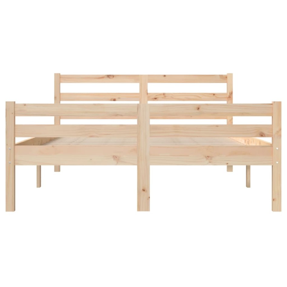 Estructura de cama madera maciza 140x200