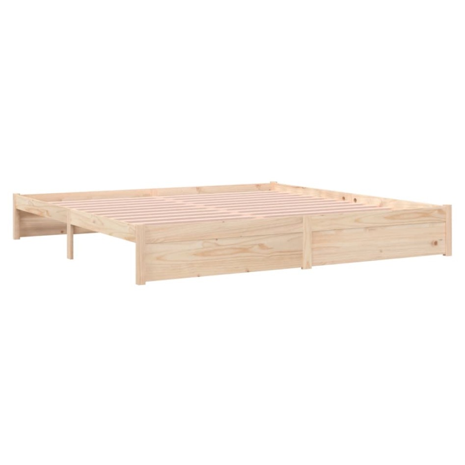 Estructura de cama madera maciza 200x200