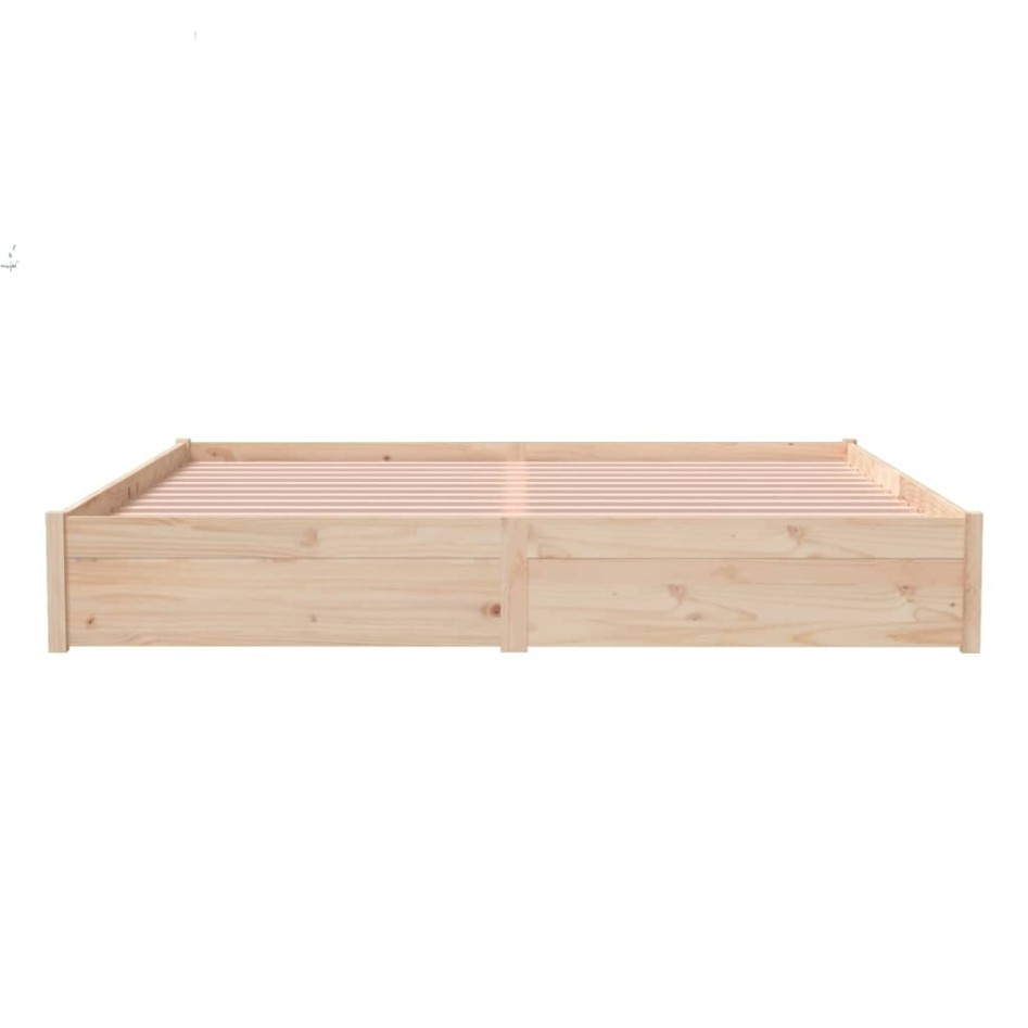 Estructura de cama madera maciza 200x200