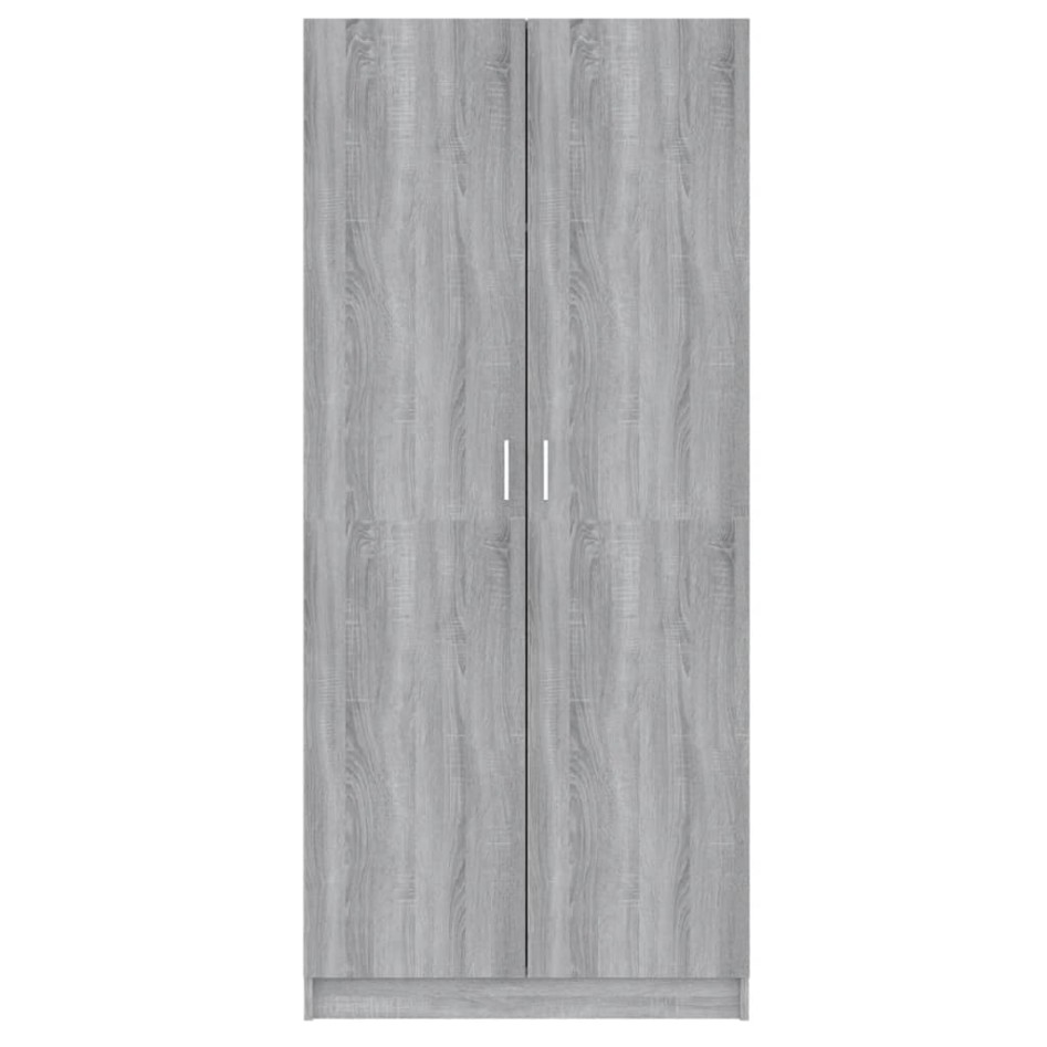 Armario madera contrachapada gris Sonoma 80x52x180