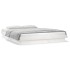 Estructura de cama con LED madera maciza blanca 200x200