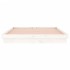 Estructura de cama con LED madera maciza blanca 200x200