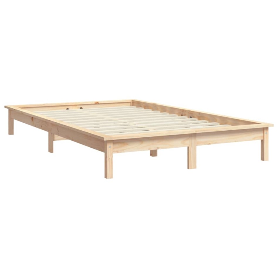 Estructura de cama madera maciza de pino King Size 150x200