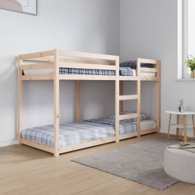 Litera de madera maciza de pino 75x190