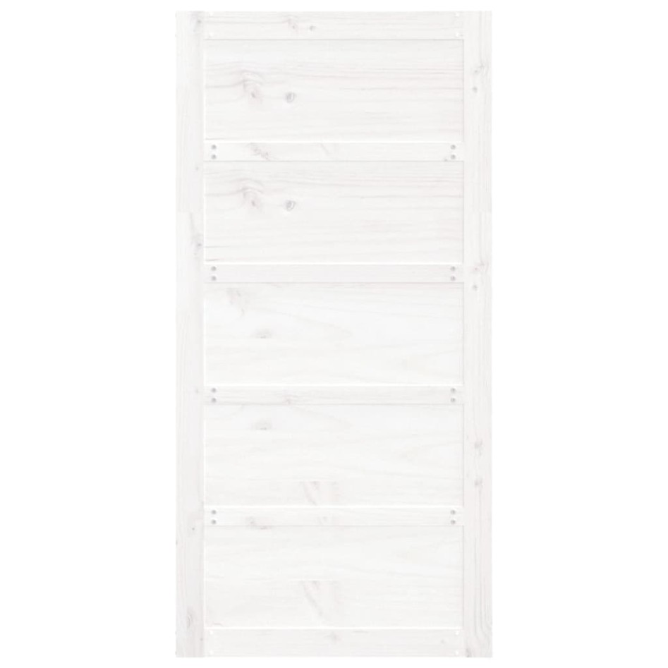 Puerta de granero madera maciza pino blanca 100x1,8x204,5