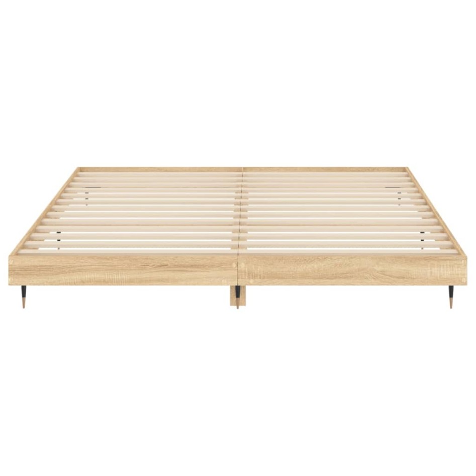 Estructura de cama madera de ingeniería roble Sonoma 180x200