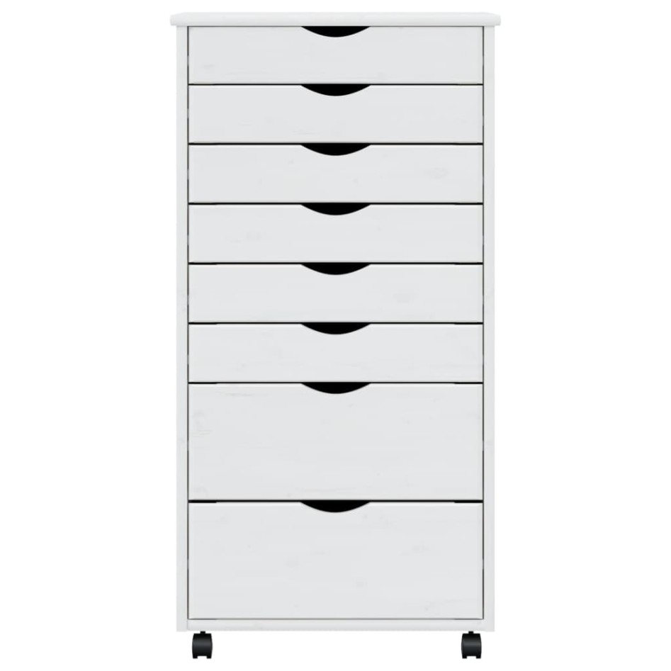 Cajonera con ruedas MOSS madera maciza de pino