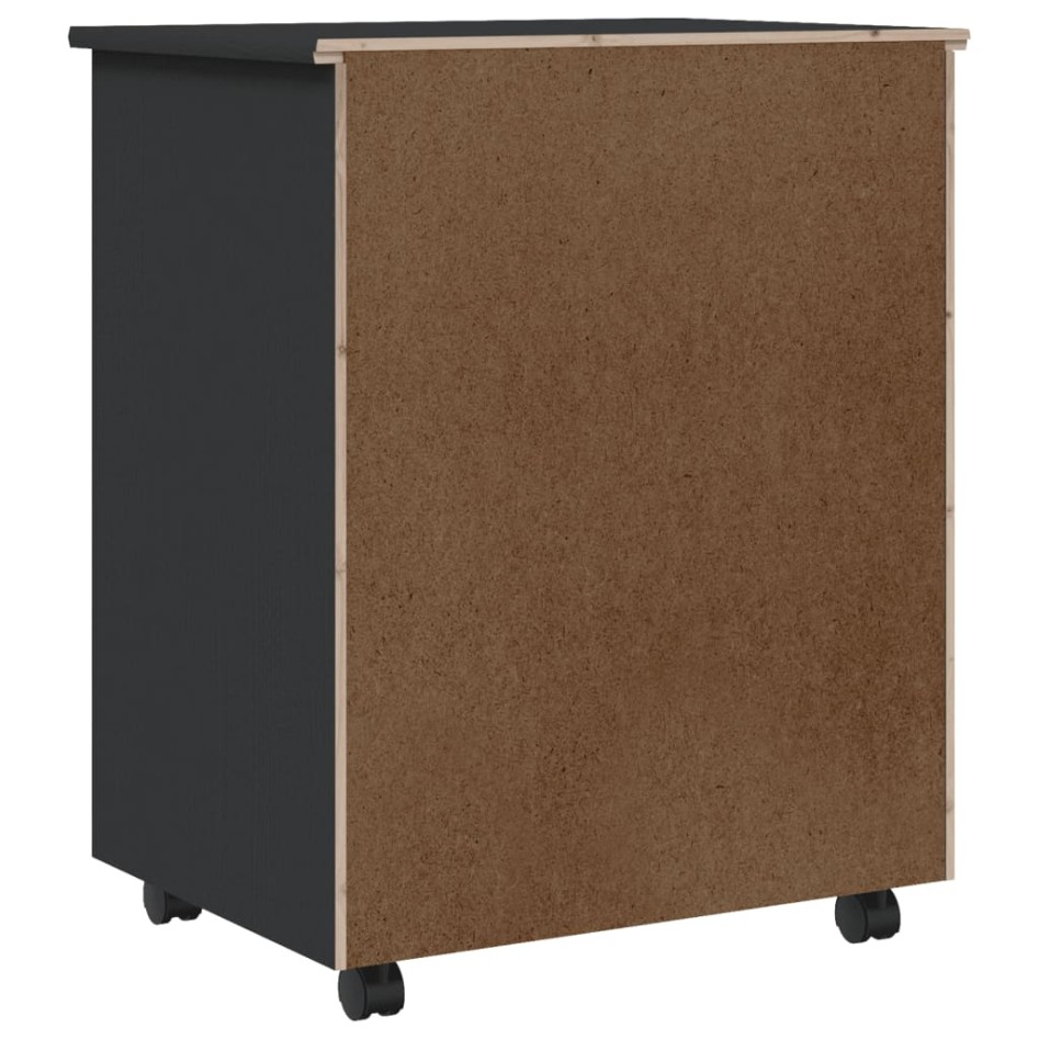 Cajonera con ruedas MOSS madera maciza de pino