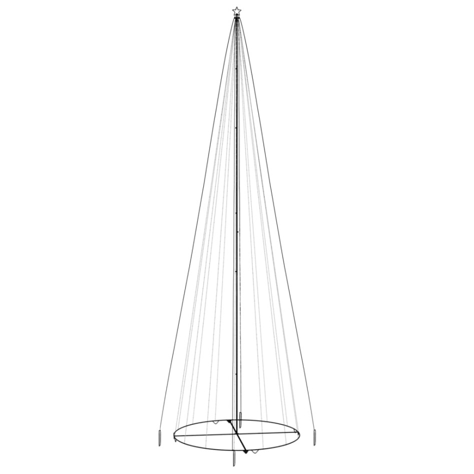 Árbol de Navidad cónico 1134 LED blanco cálido 230x800