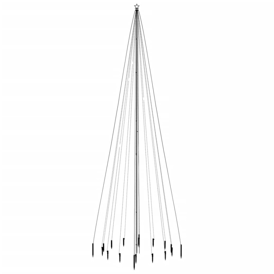 Árbol de Navidad con pincho 1134 LED blanco frío 800