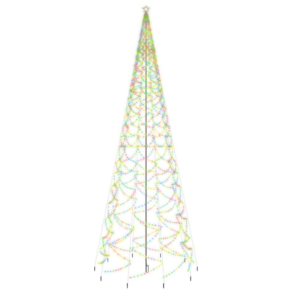 Árbol de Navidad con pincho 3000 LED de colores 800