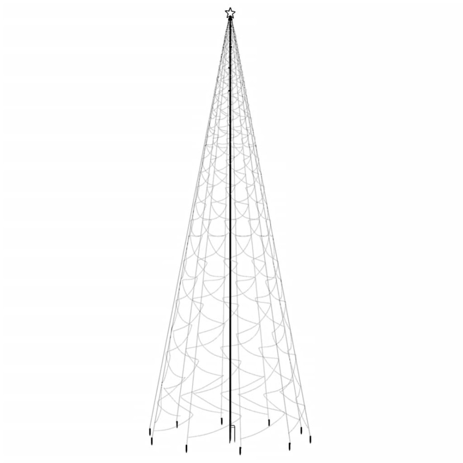 Árbol de Navidad con pincho 3000 LED de colores 800