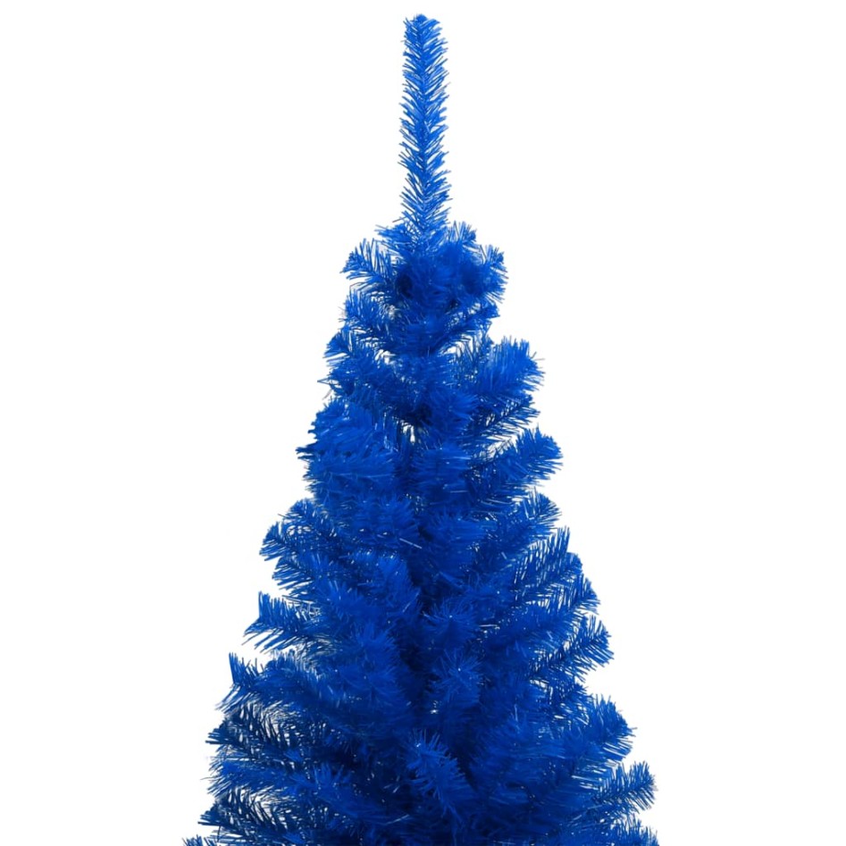 Árbol de Navidad preiluminado con luces y bolas azul 240