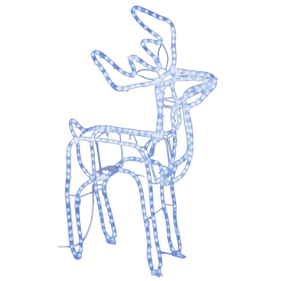 Set de figuras de reno de Navidad 3 piezas blanco