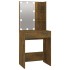 Tocador con LEDs y armario madera contrachapada roble