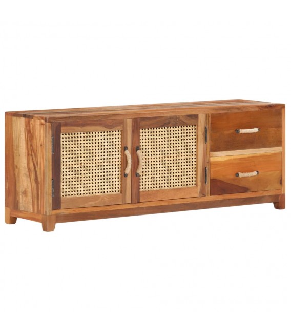 Mueble para la TV de madera maciza reciclada rejilla