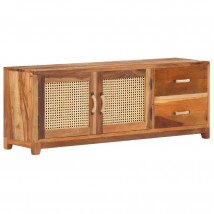 Mueble para la TV de madera maciza reciclada rejilla