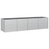 Arriate de acero galvanizado plateado 320x80x77