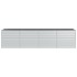 Arriate de acero galvanizado plateado 320x80x77