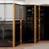 Biombo divisor de 6 paneles negro 420x180