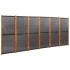 Biombo divisor de 6 paneles negro 420x180