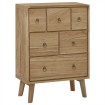 Cómoda de madera maciza de teca 56x30x80 cm