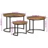Mesas apilables 3 piezas madera maciza
