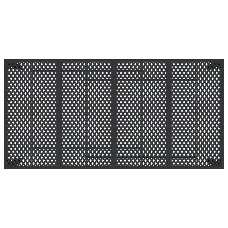 Mesa de jardín de acero gris antracita 200x100x72