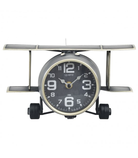 Reloj Aviador en metal gris y madera