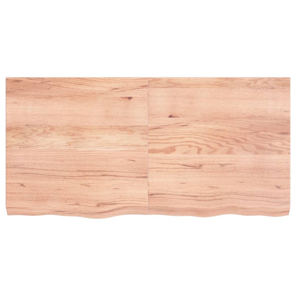 Estante pared madera roble tratada marrón claro 120x60x(2-6)