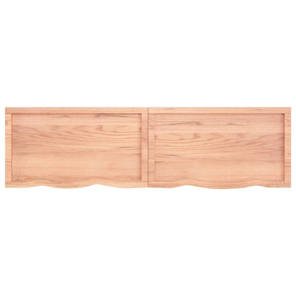 Estante pared madera roble tratada marrón claro 180x50x(2-4)