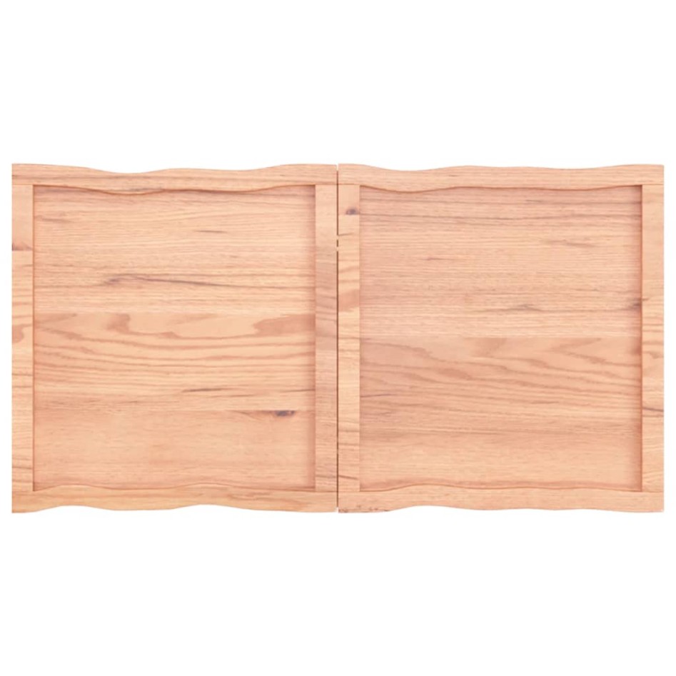Tablero mesa madera tratada borde natural marrón