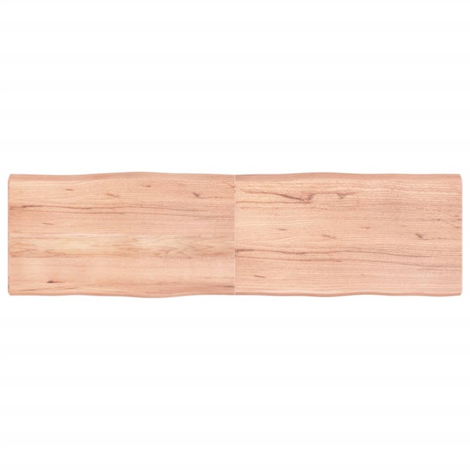 Tablero mesa madera tratada borde natural marrón