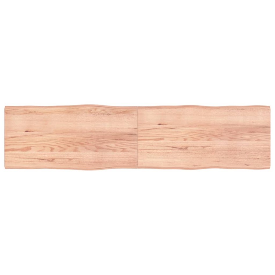 Tablero mesa madera tratada borde natural marrón