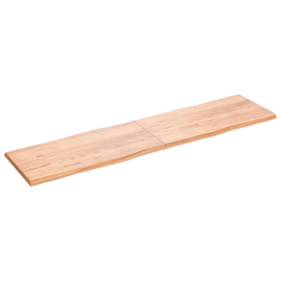 Tablero mesa madera tratada borde natural marrón