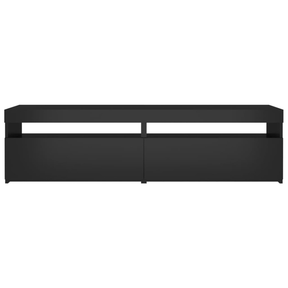 Muebles de TV con luces LED 2 unidades negro 75x35x40