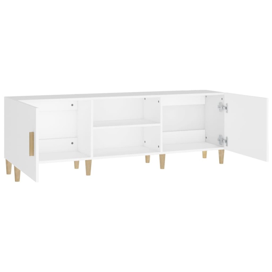 Mueble para TV madera contrachapada blanco 150x30x50