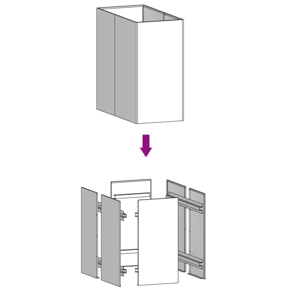 Jardinera de acero corten 40x80x80